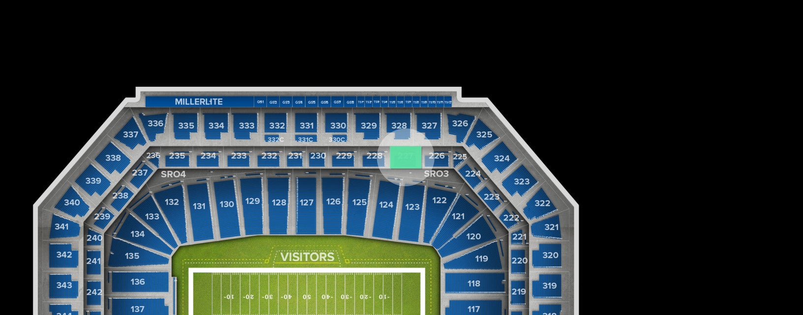 Seat view from Club