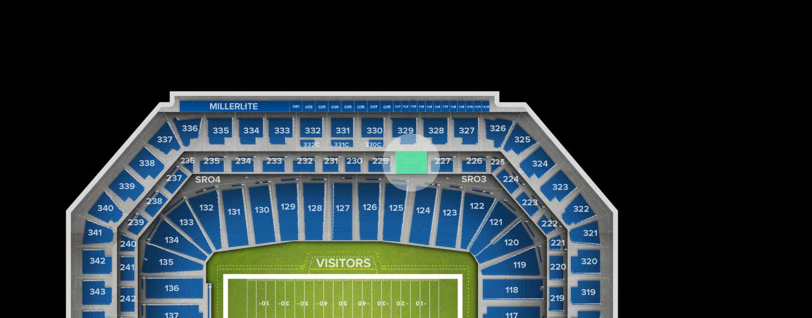 Seat view from Club