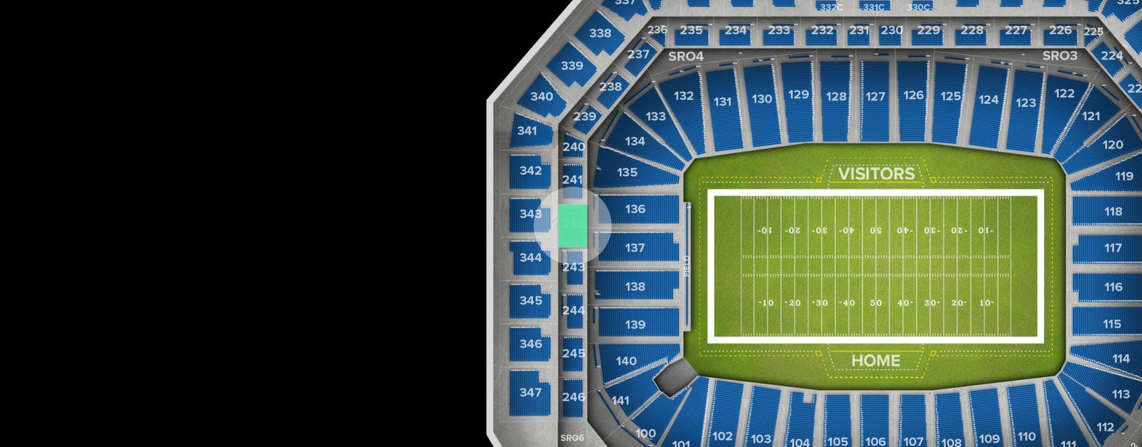 Seat view from Middle Level End Zone