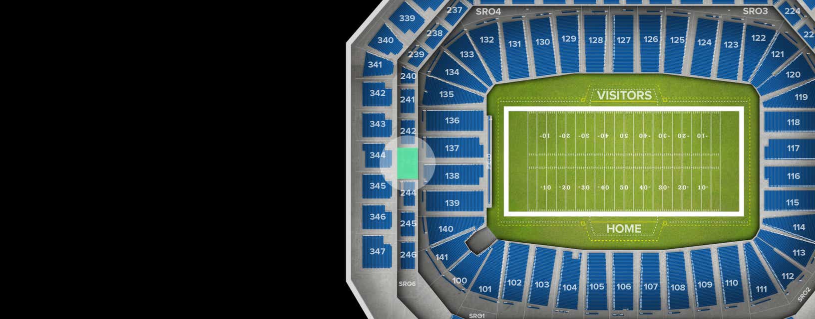 Seat view from Middle Level End Zone