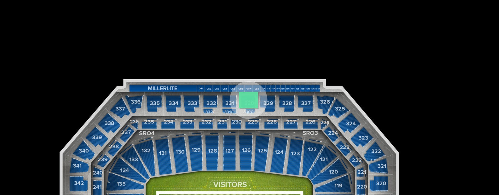 Seat view from Upper Level