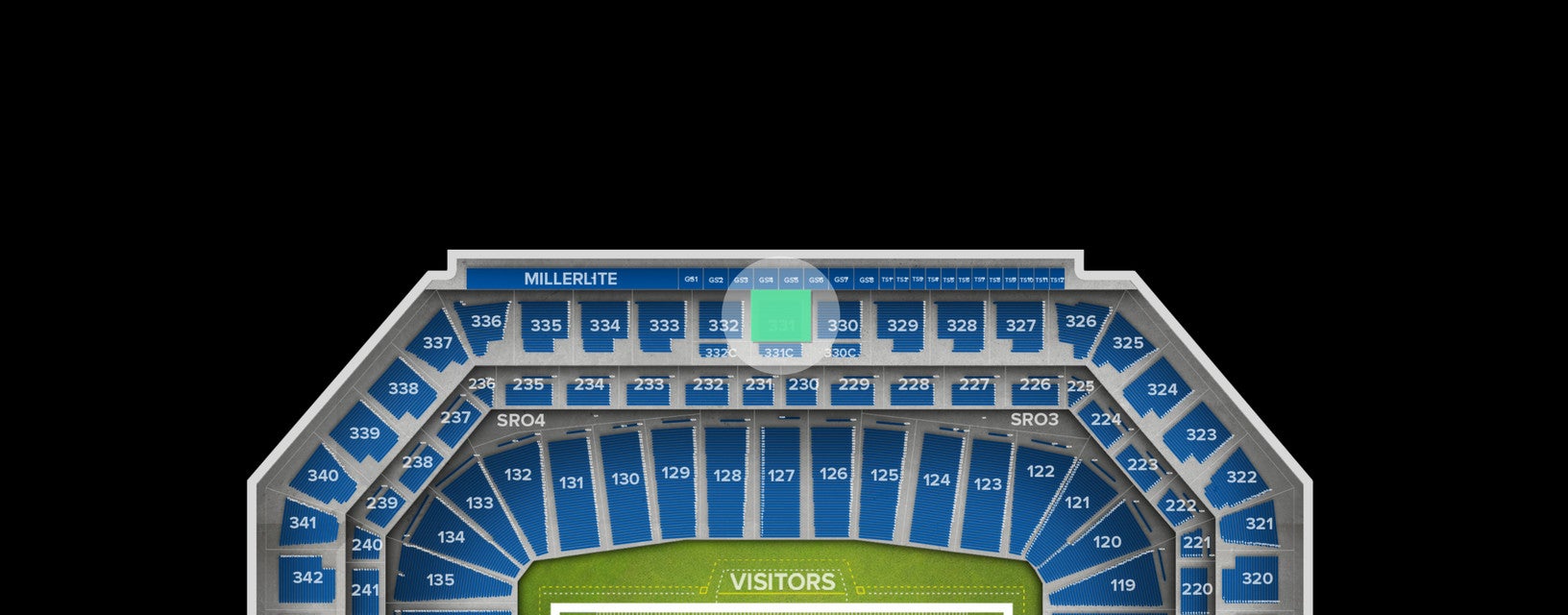 Seat view from Upper Level
