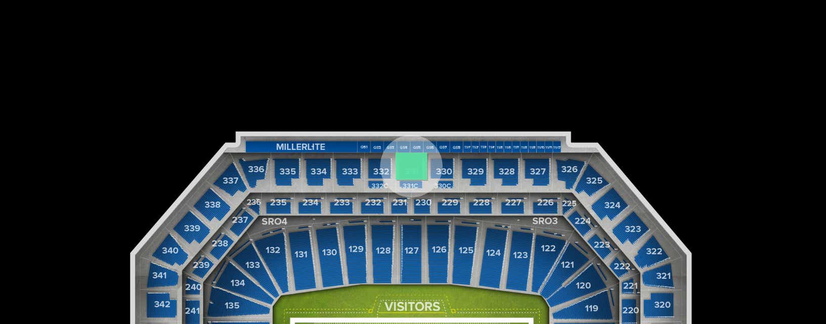 Seat view from Upper Level