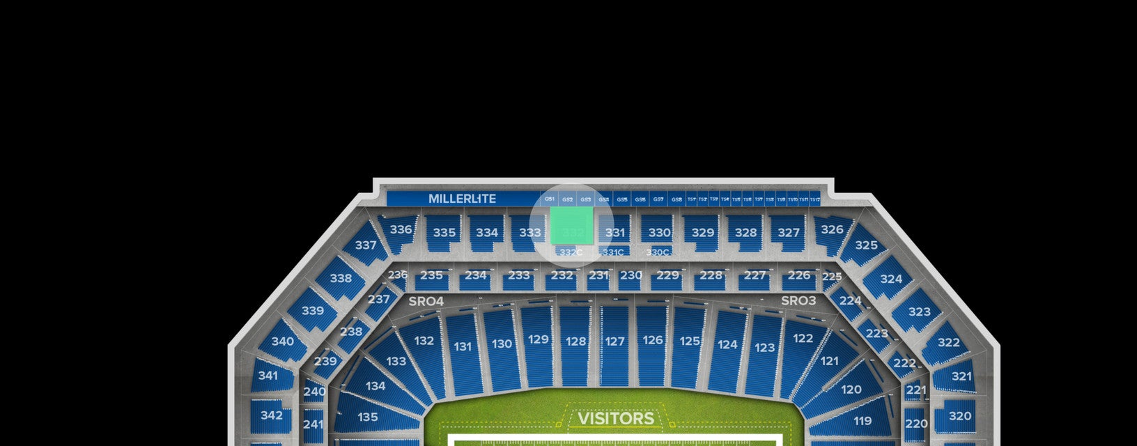 Seat view from Upper Level