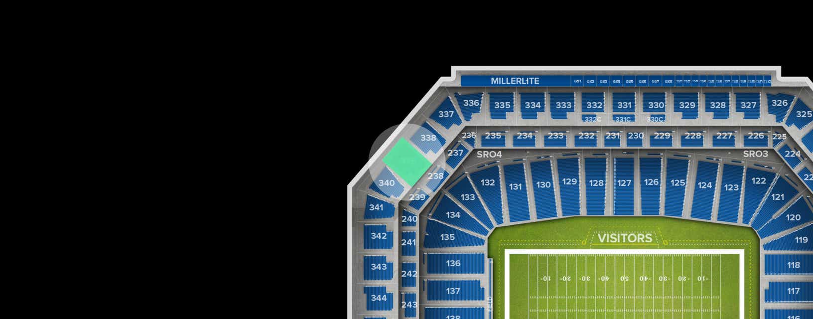 Seat view from Upper Level Corner