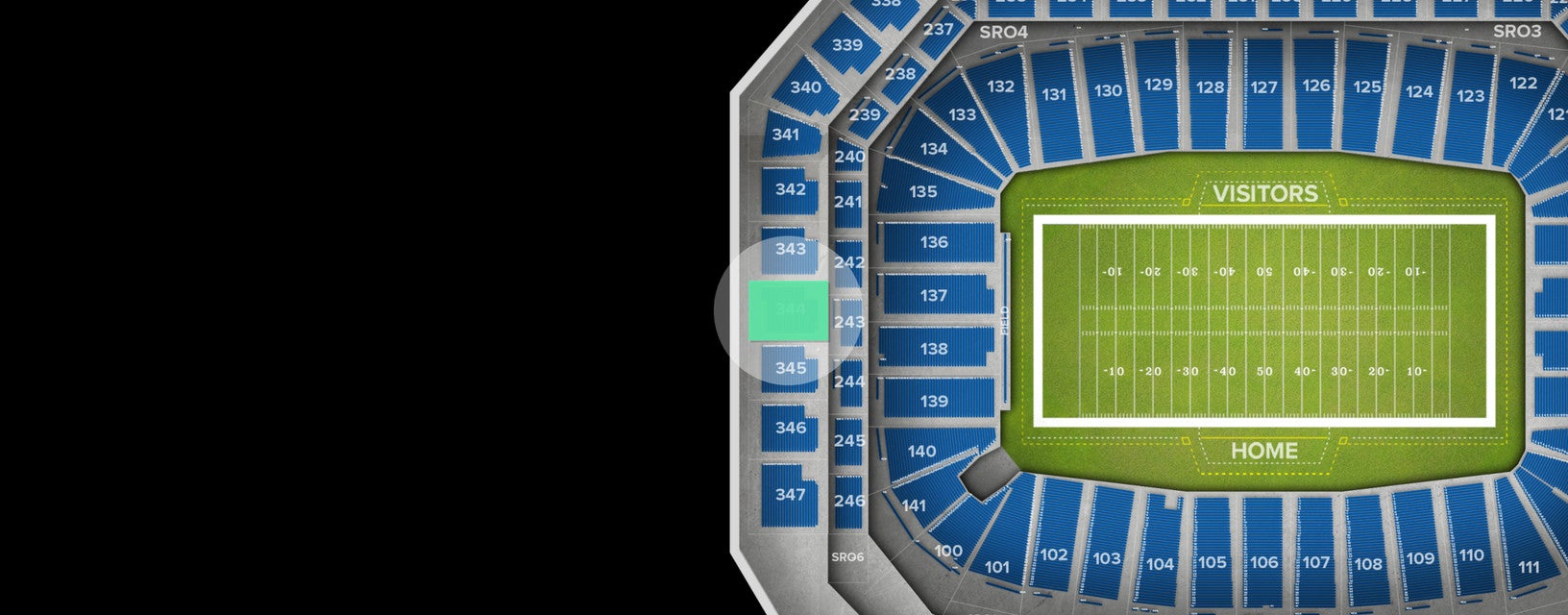 Seat view from Upper Level End Zone