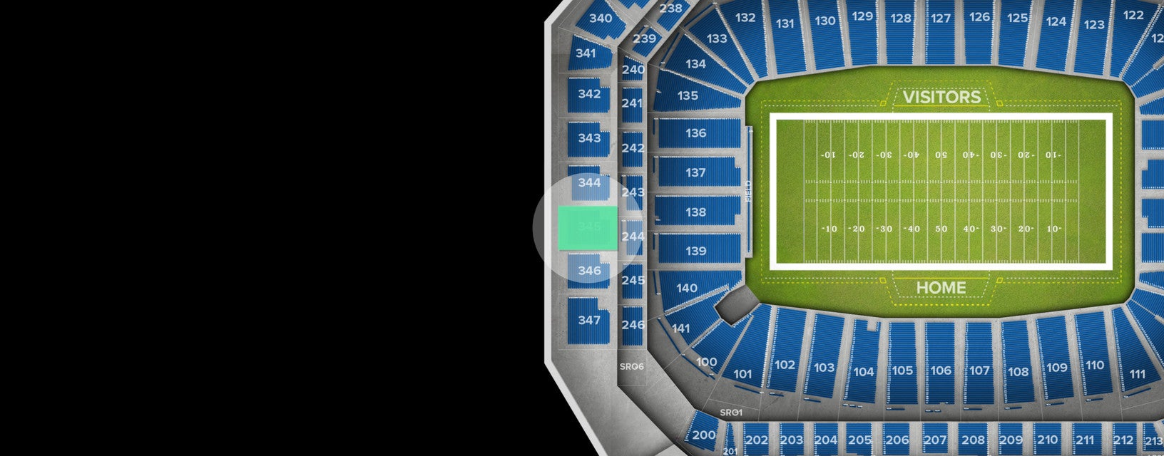 Seat view from Upper Level End Zone