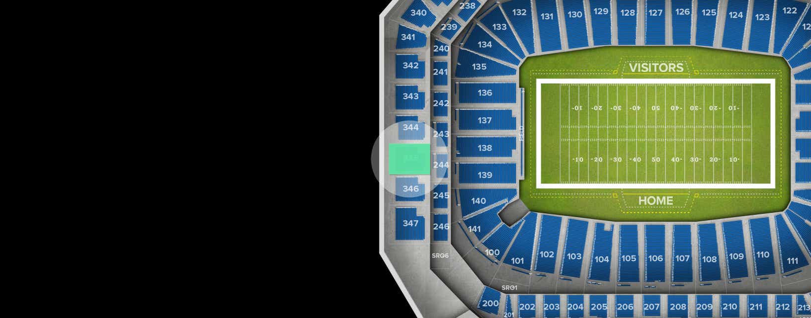 Seat view from Upper Level End Zone
