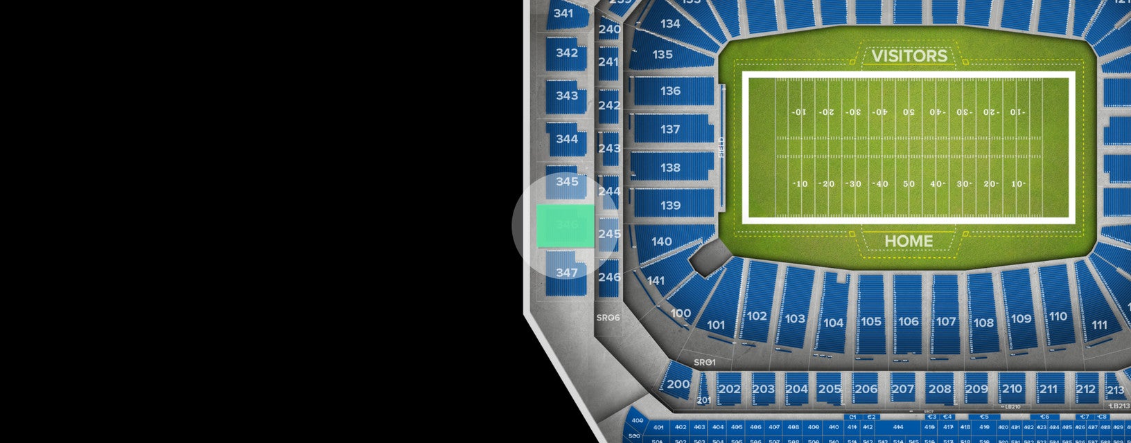 Seat view from Upper Level End Zone