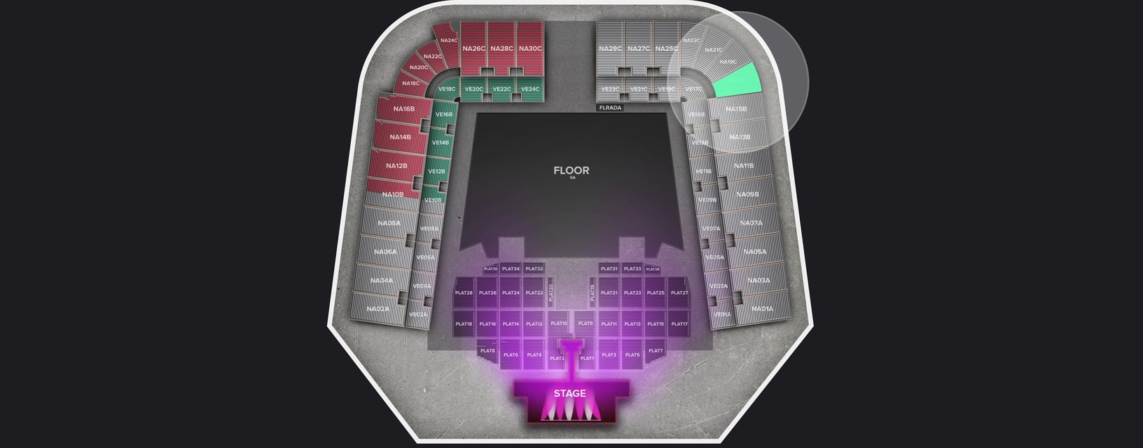 Seat view from Upper Tier