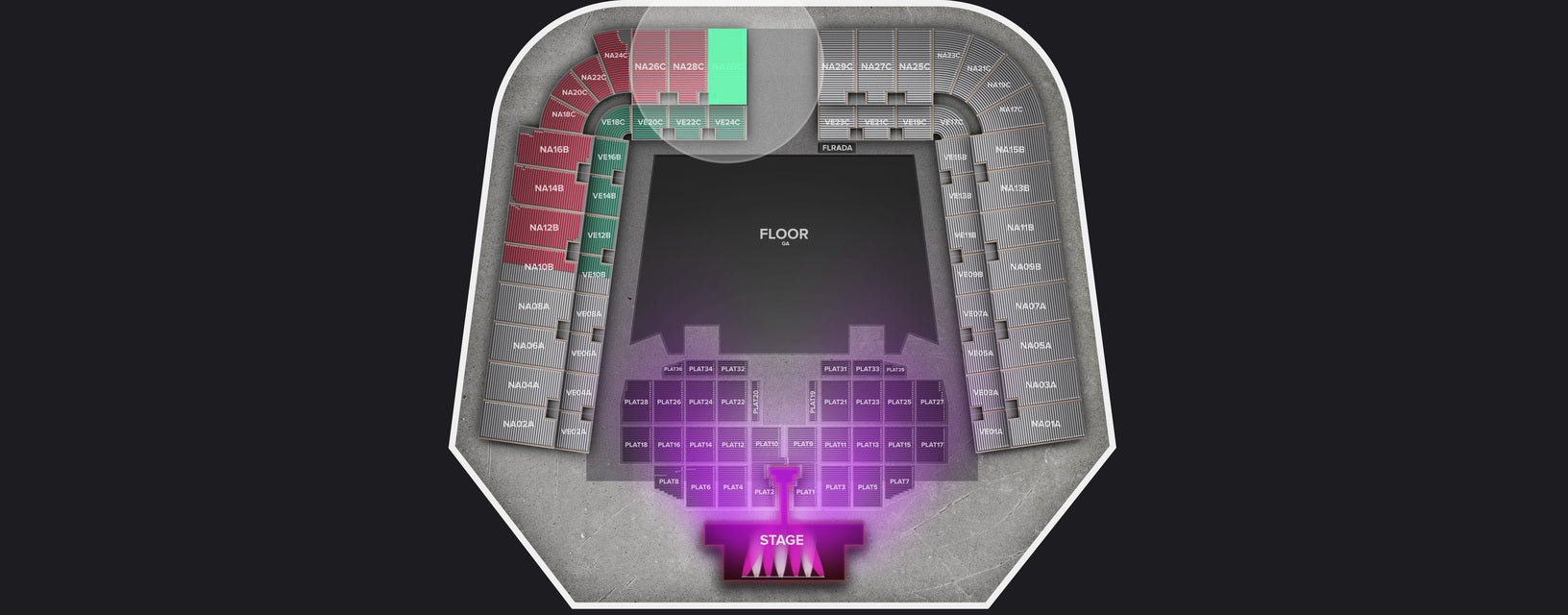 Seat view from Upper Tier