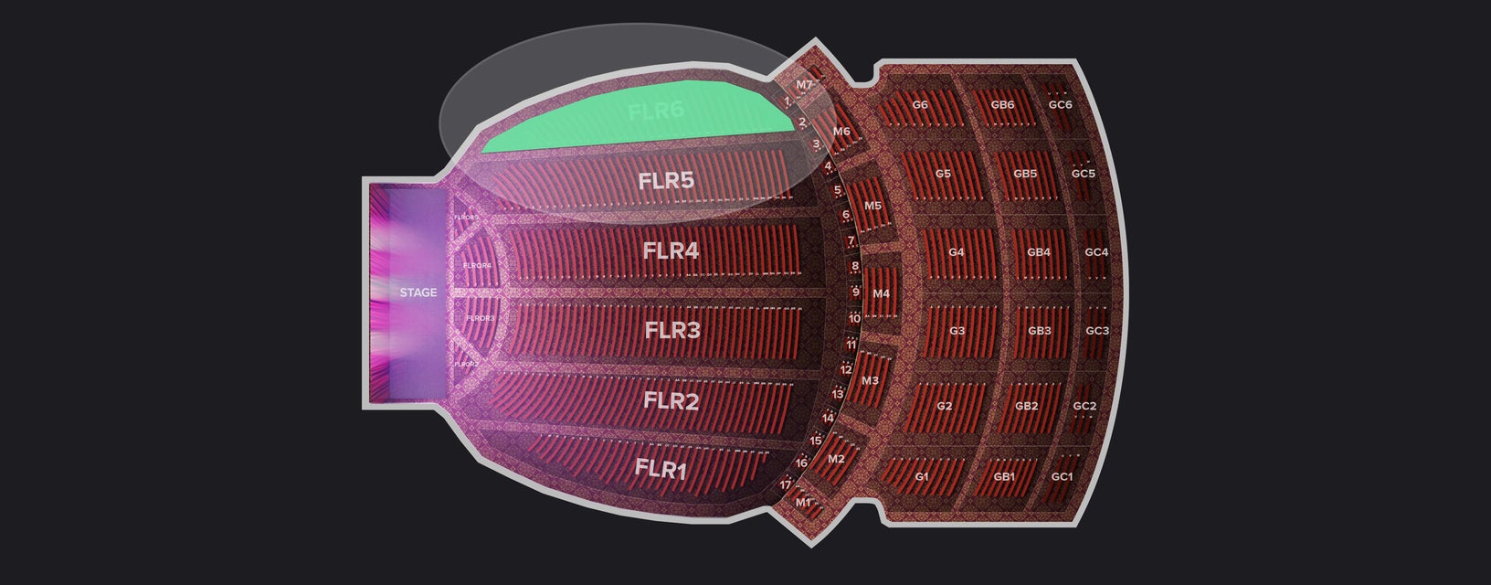 Seat view from Floor