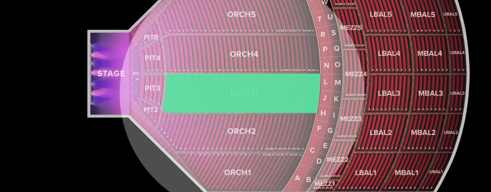 Seat view from Orchestra