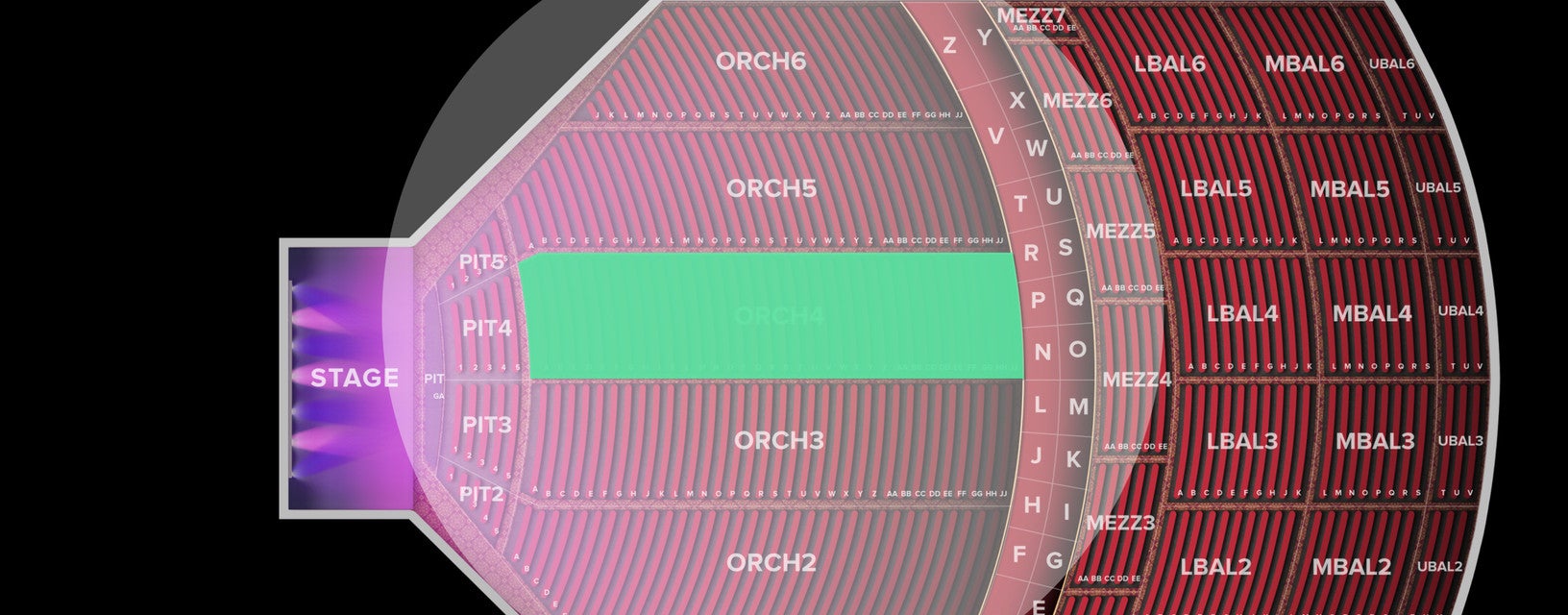 Seat view from Orchestra