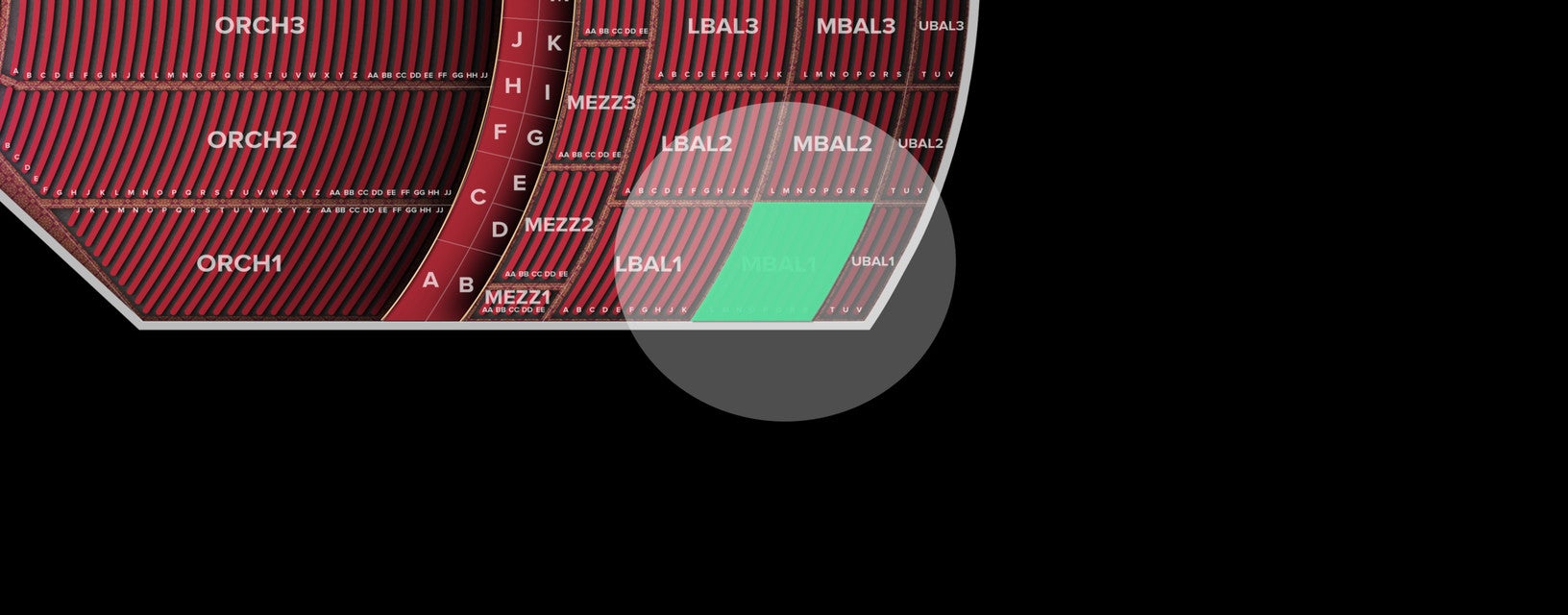 Seat view from Middle Balcony