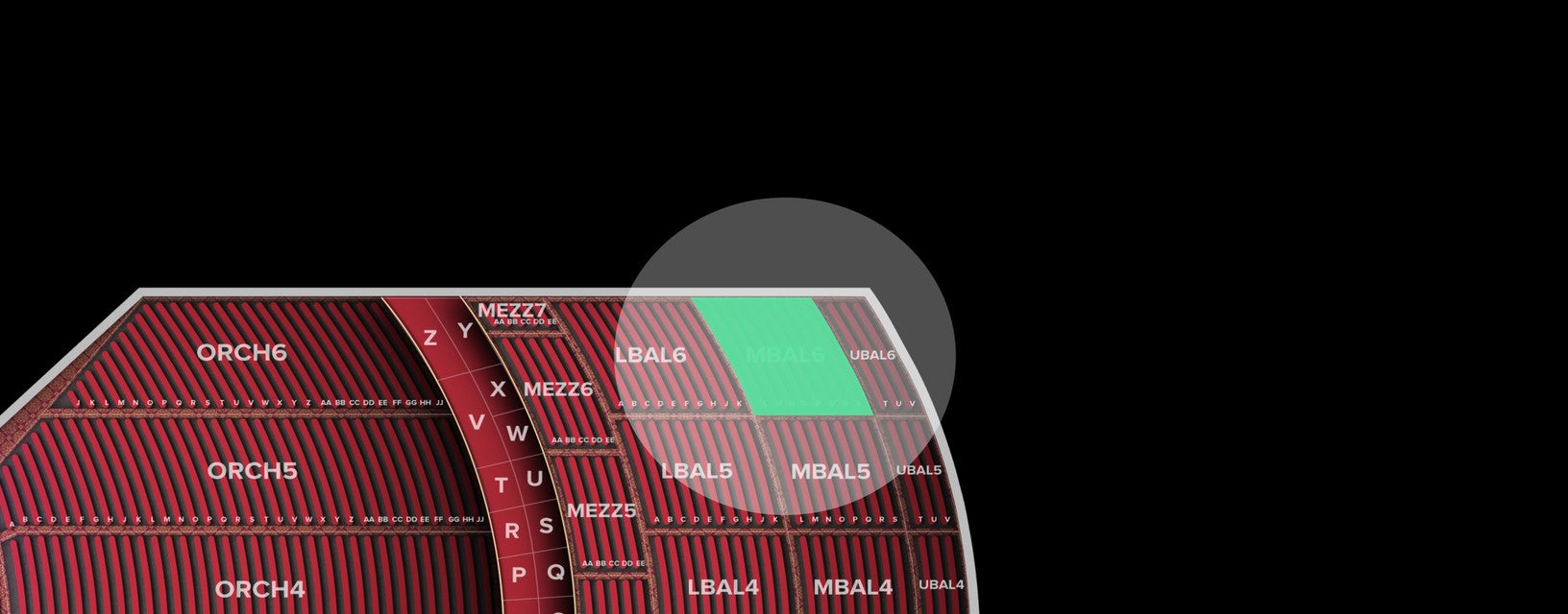 Seat view from Middle Balcony