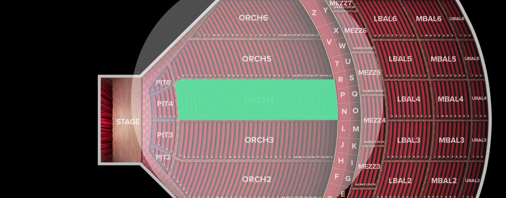 Seat view from Orchestra
