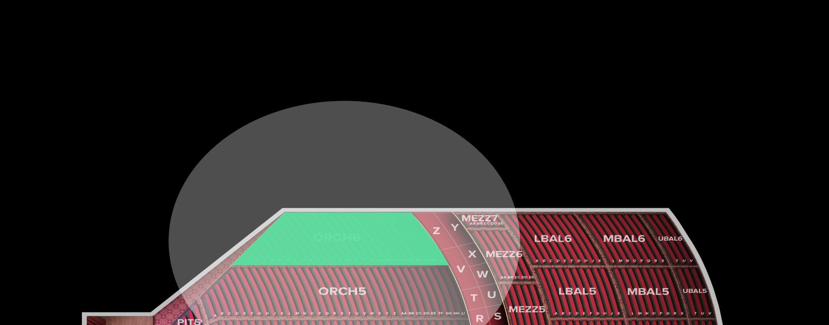 Seat view from Orchestra