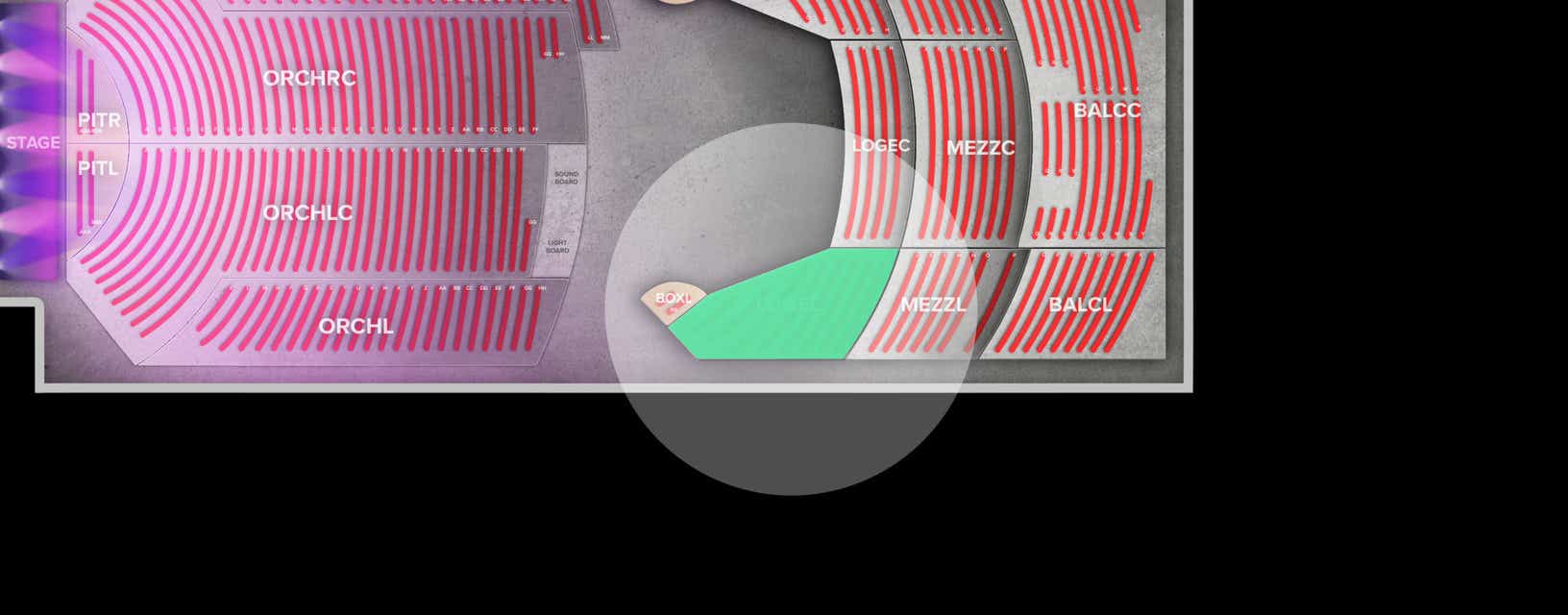 Seat view from Loge