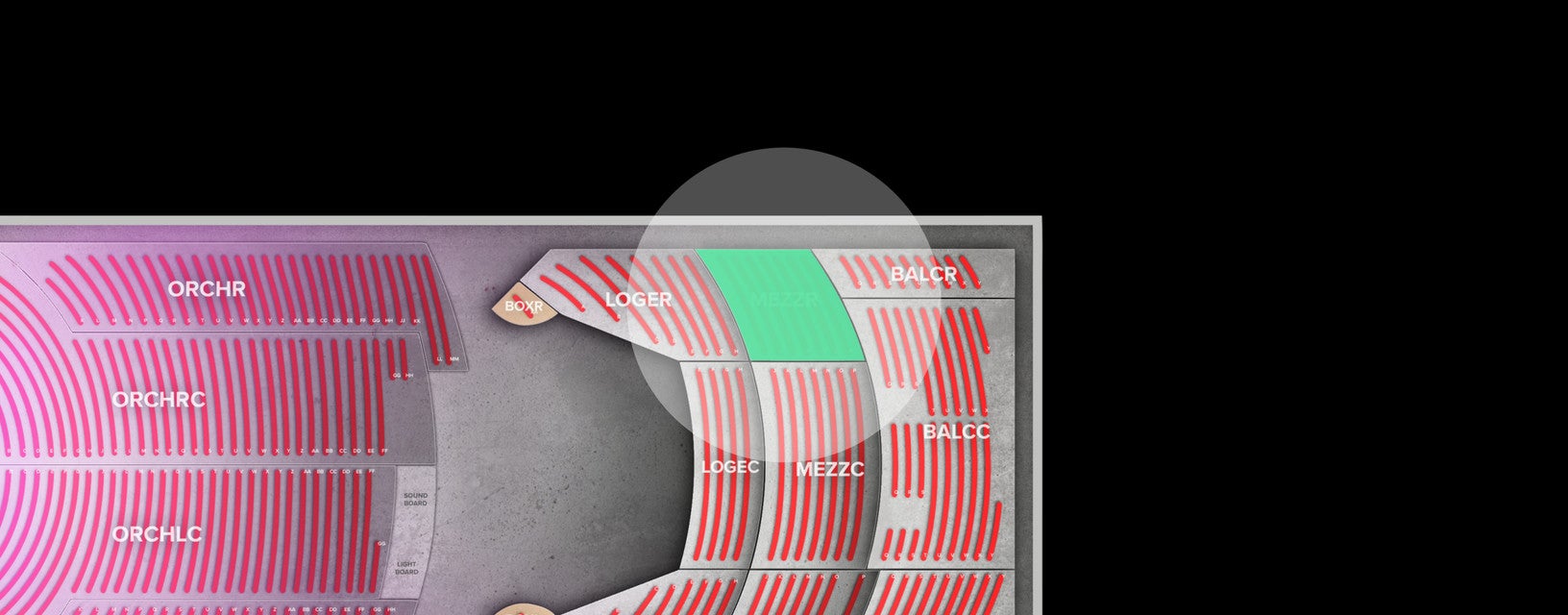 Seat view from Mezzanine