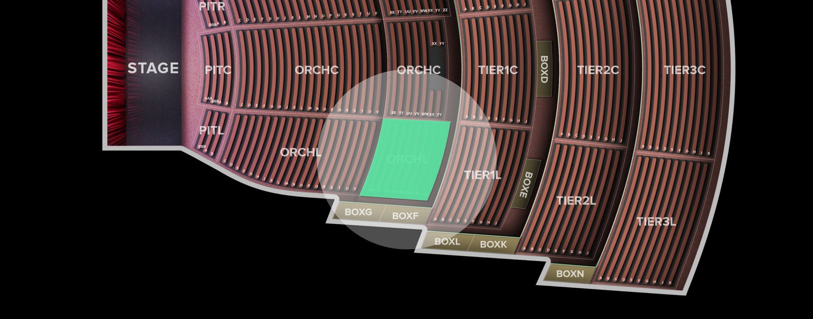 Seat view from Orchestra Left