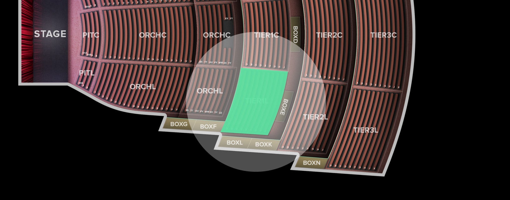 Seat view from Tier