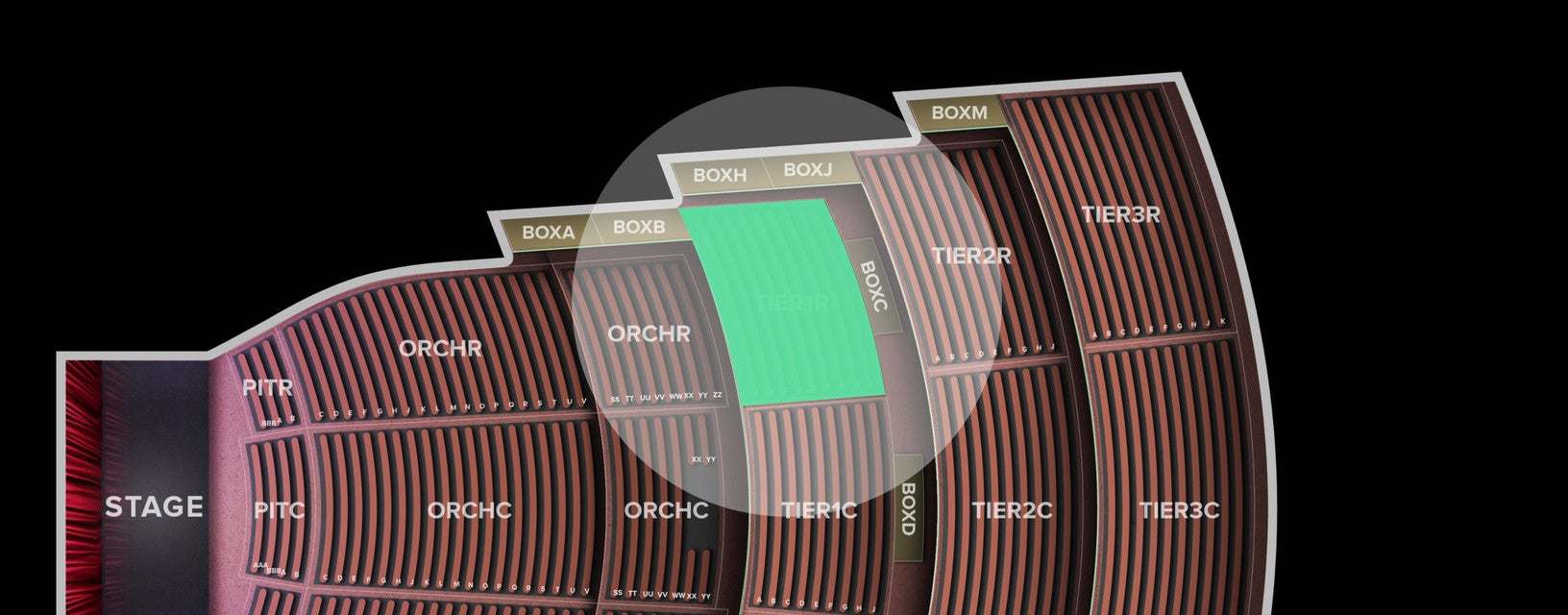 Seat view from Tier