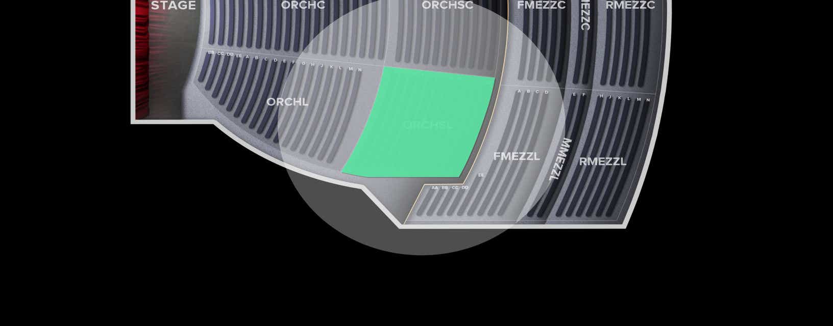 Seat view from Orchestra