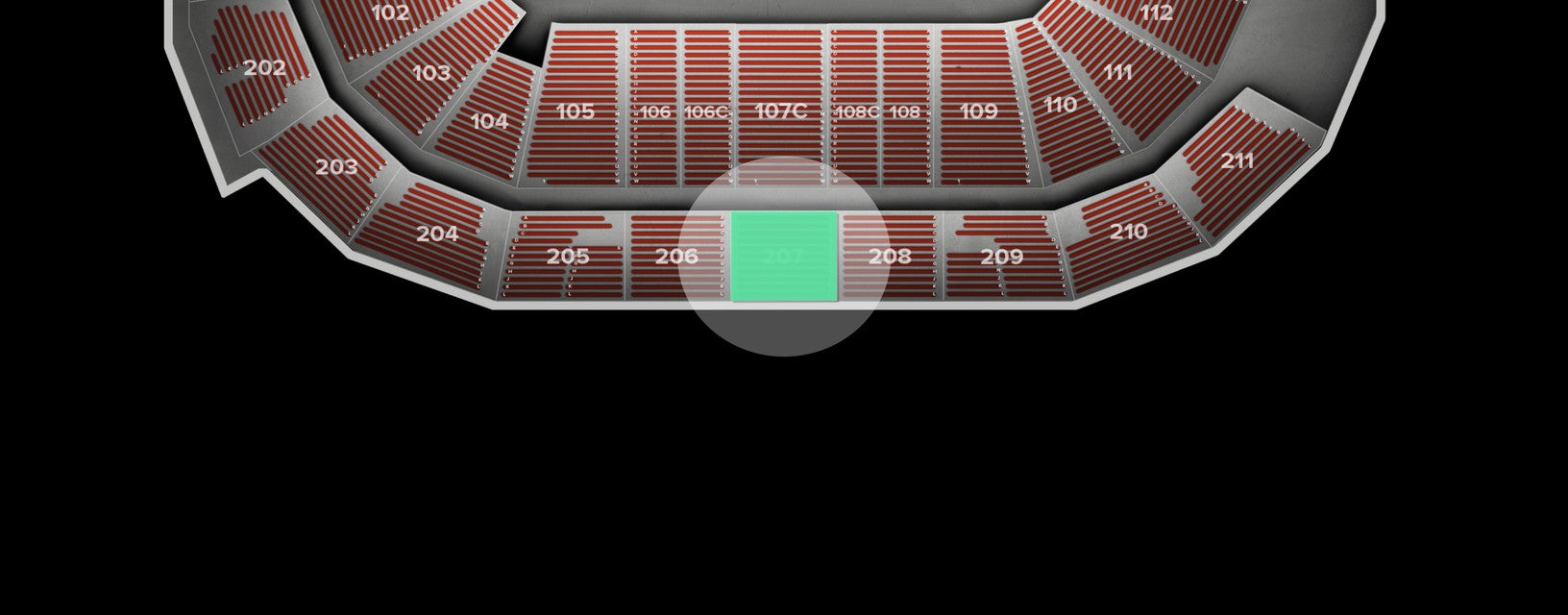 Seat view from Upper