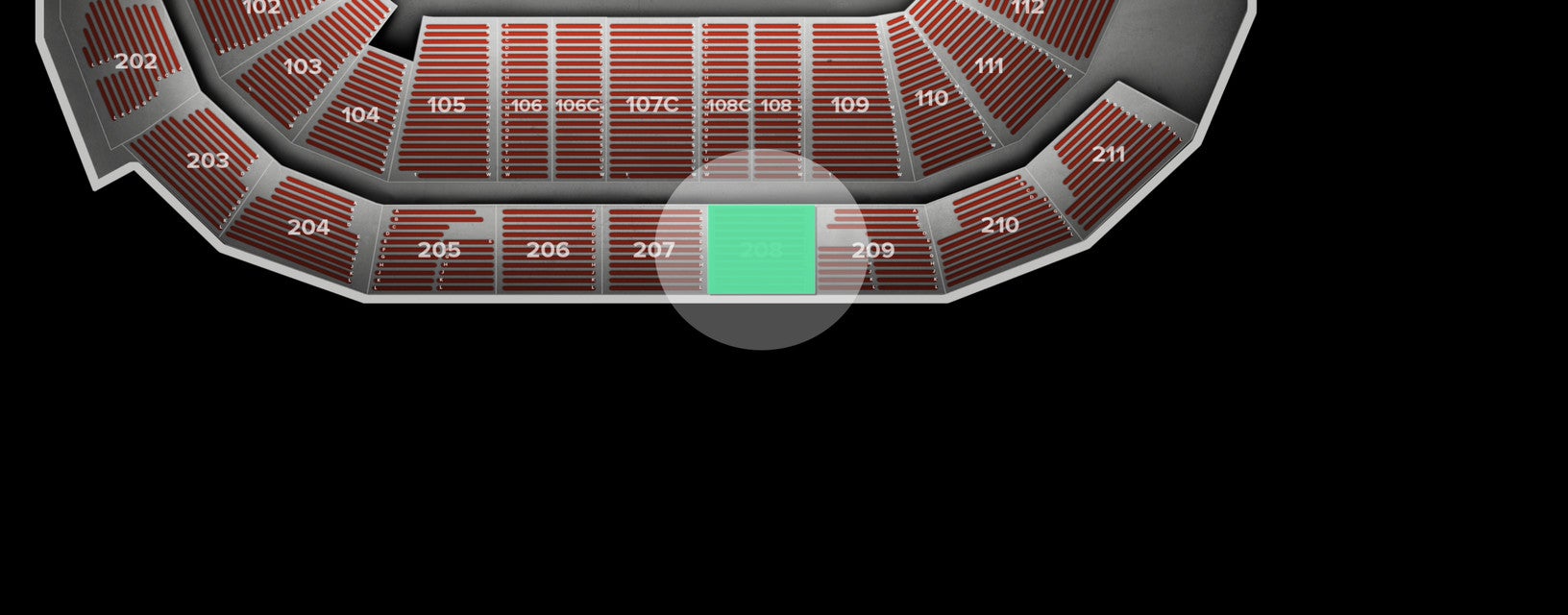 Seat view from Upper