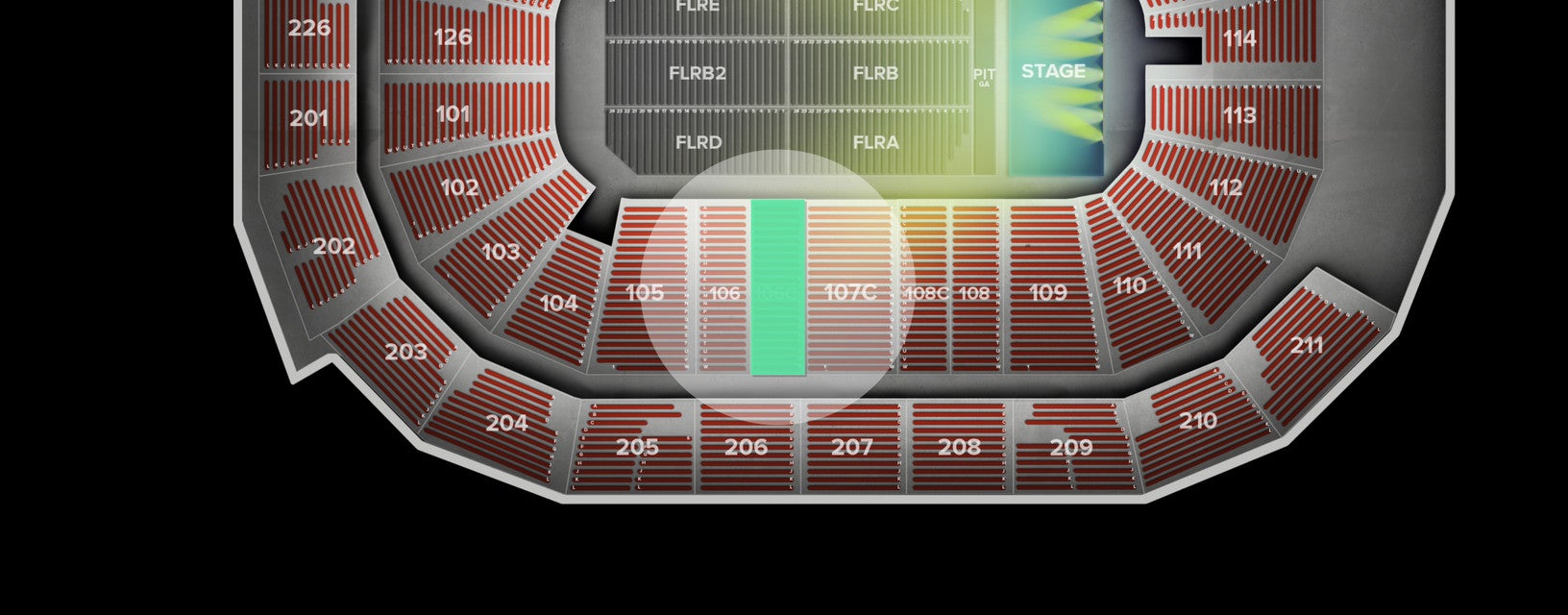 Seat view from Lower Club