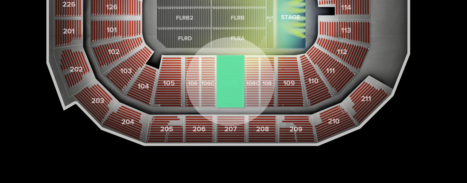 Seat view from Lower Club
