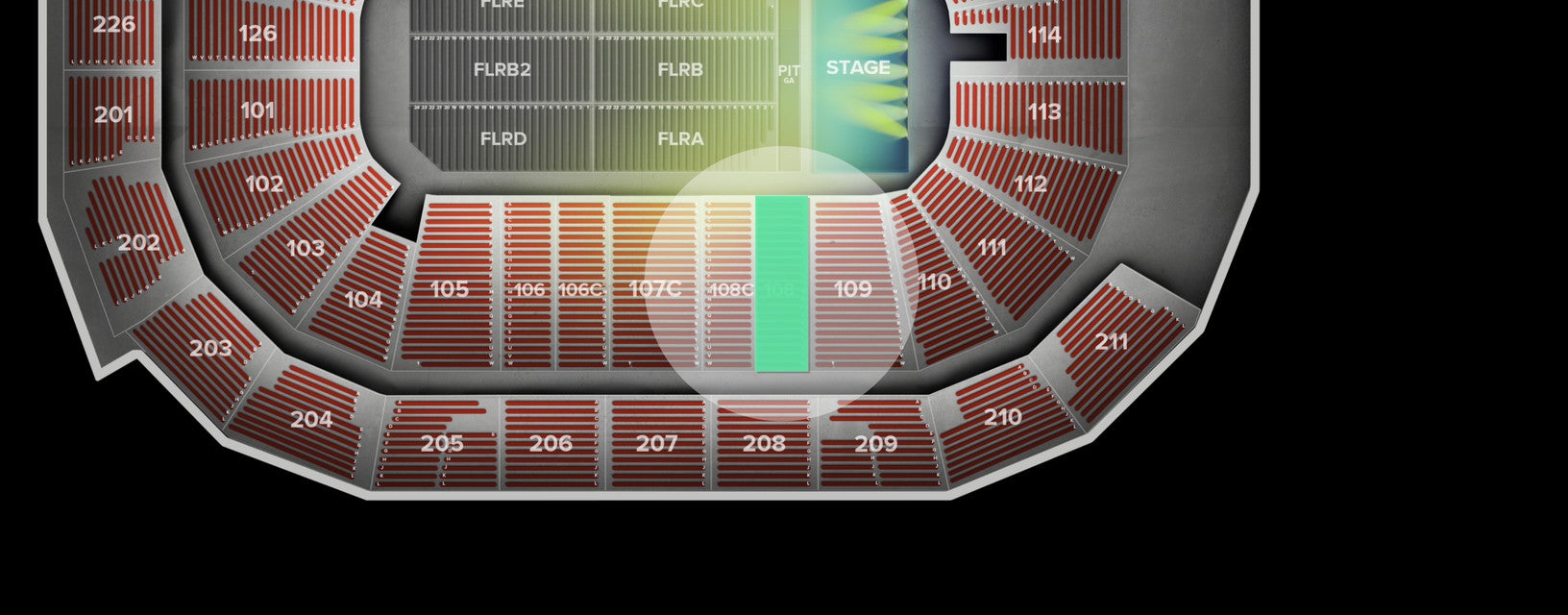 Seat view from Lower
