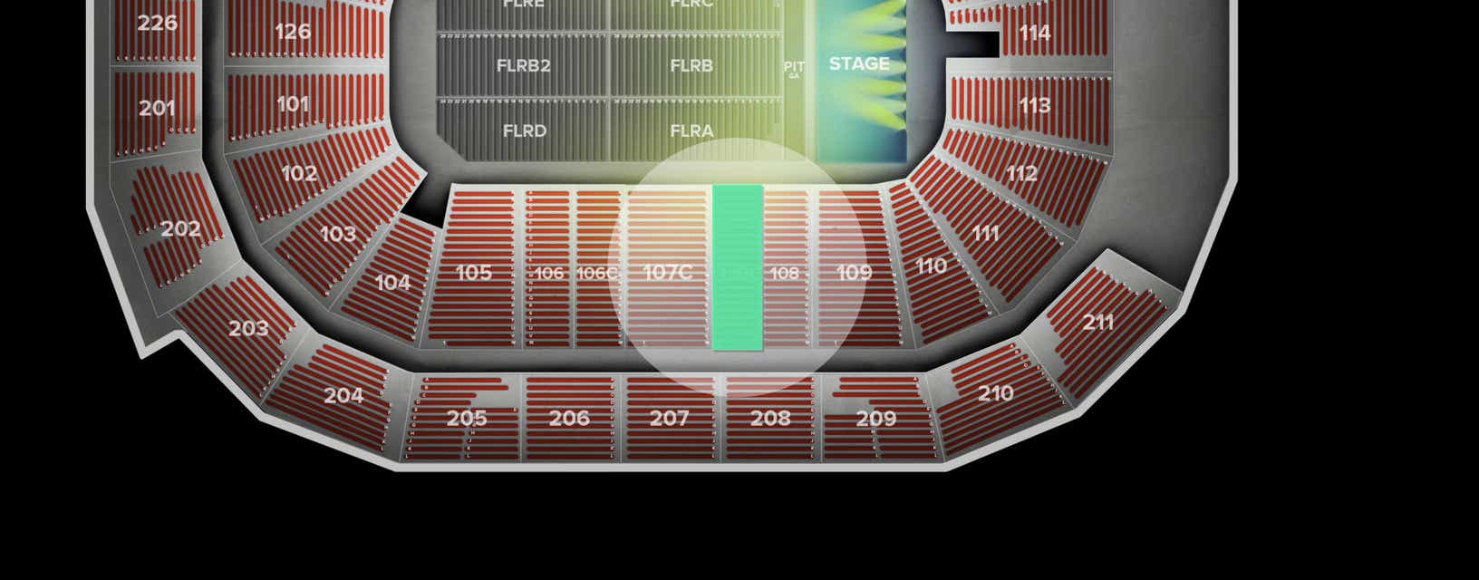Seat view from Lower Club