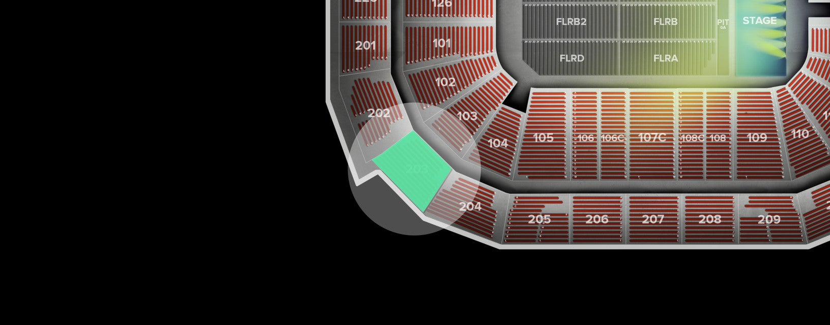 Seat view from Upper