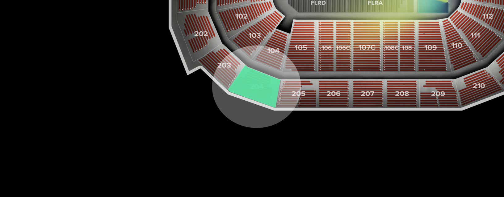 Seat view from Upper