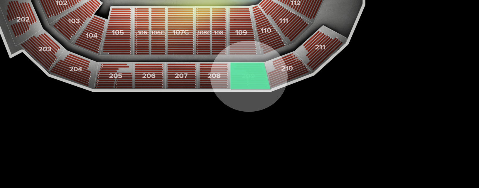 Seat view from Upper