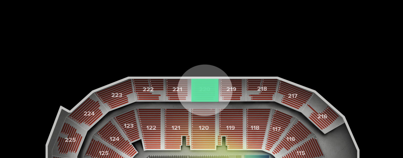 Seat view from Upper