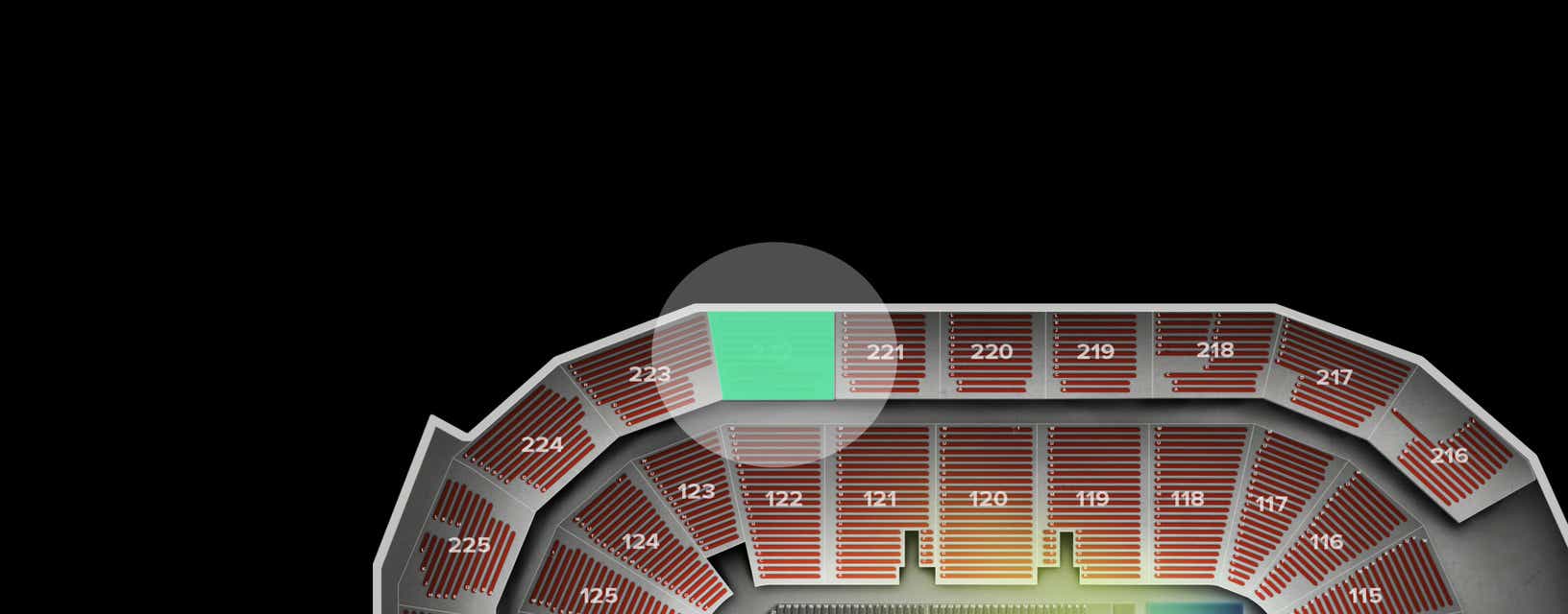 Seat view from Upper