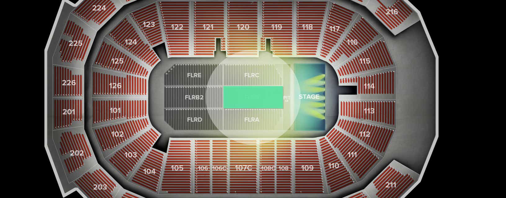 Seat view from Floor