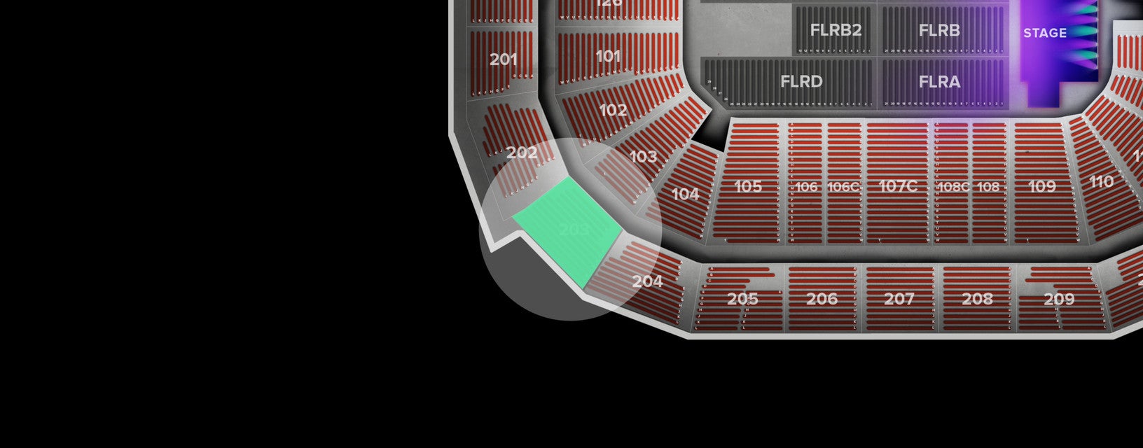 Seat view from Upper