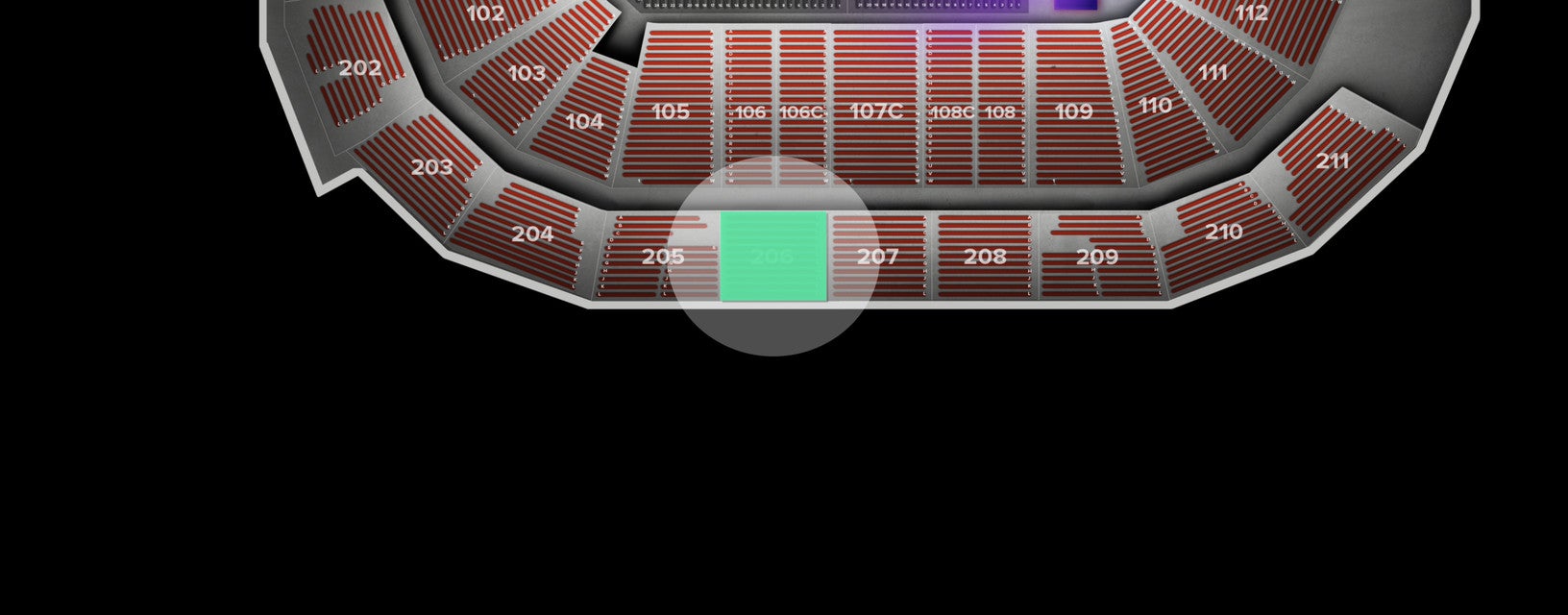 Seat view from Upper