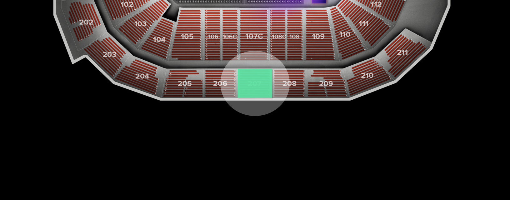 Seat view from Upper