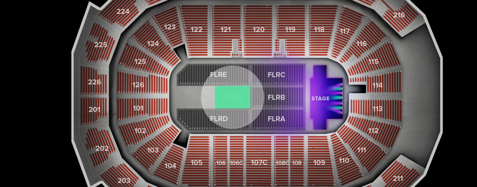 Seat view from Floor