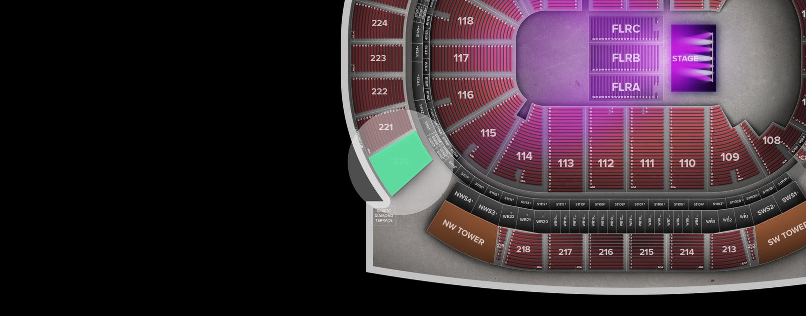 Seat view from Upper