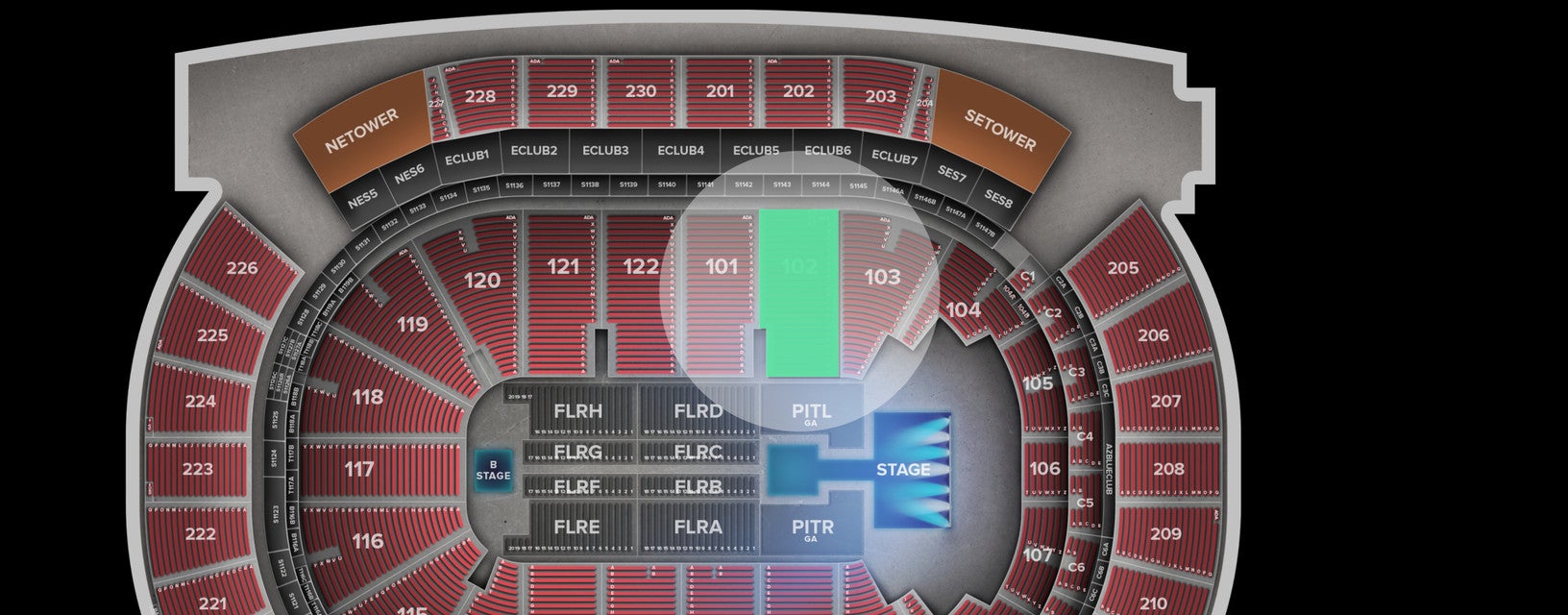 Seat view from Lower