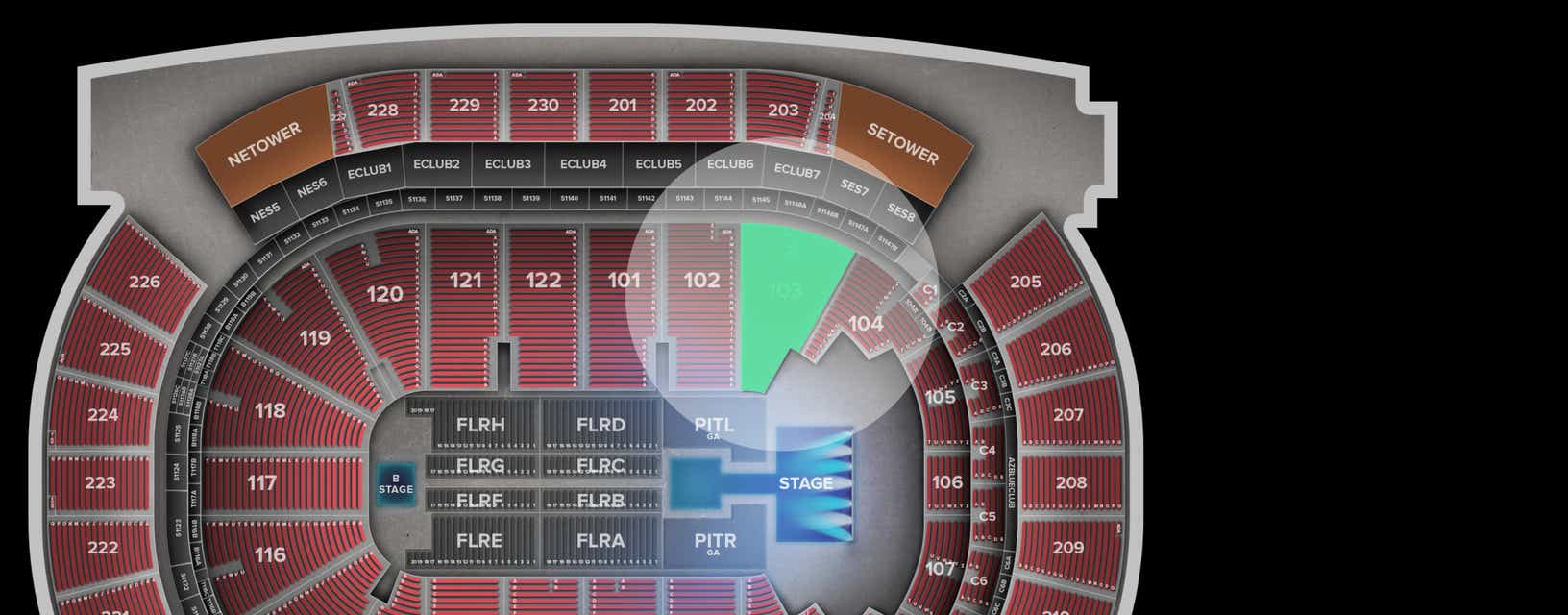 Seat view from Lower