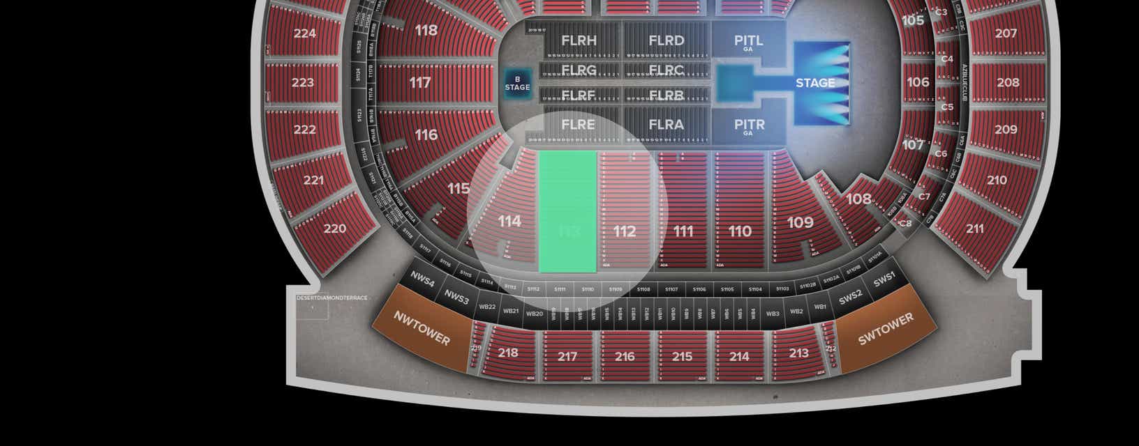 Seat view from Lower