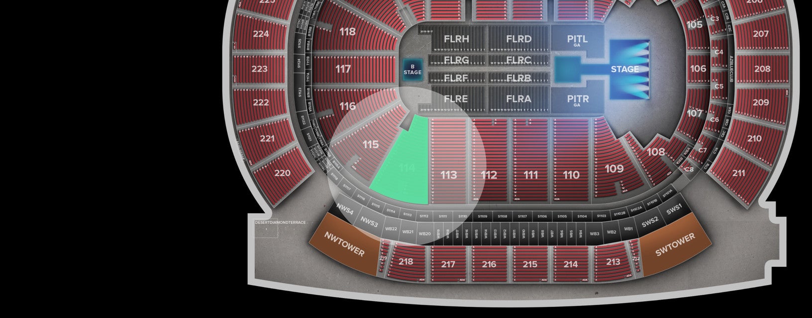 Seat view from Lower