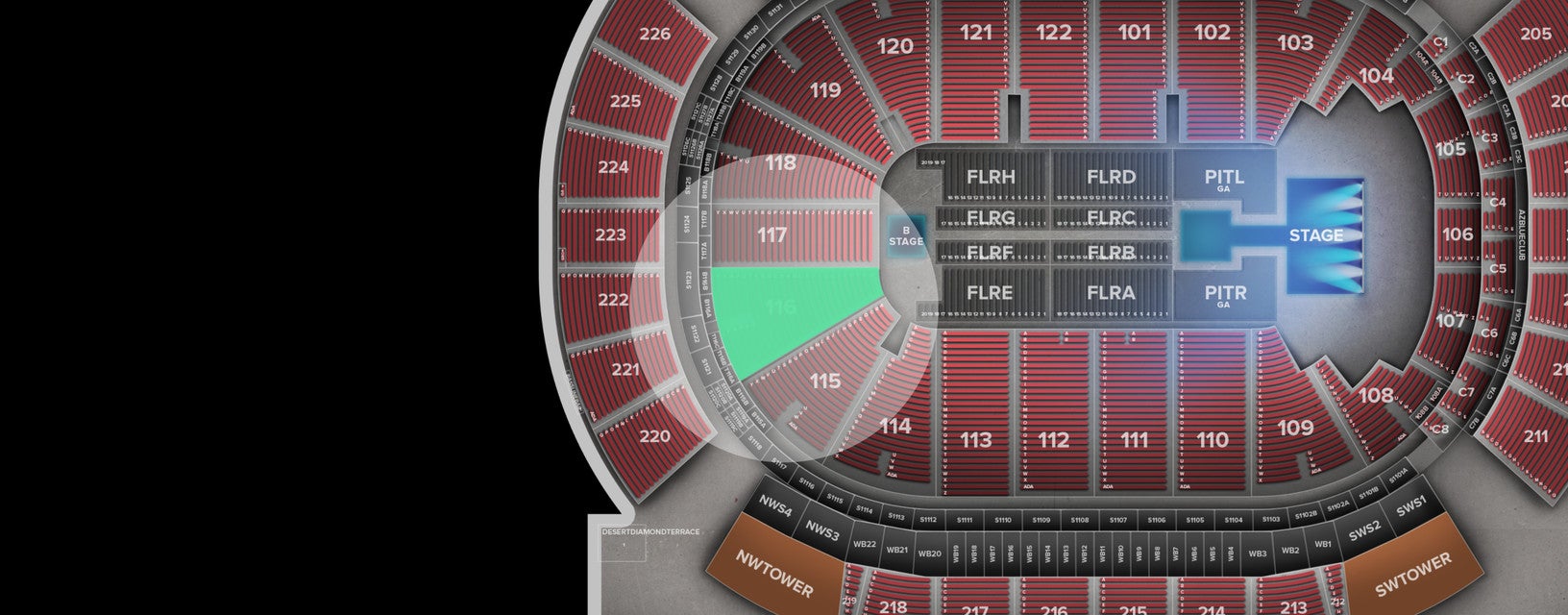 Seat view from Lower